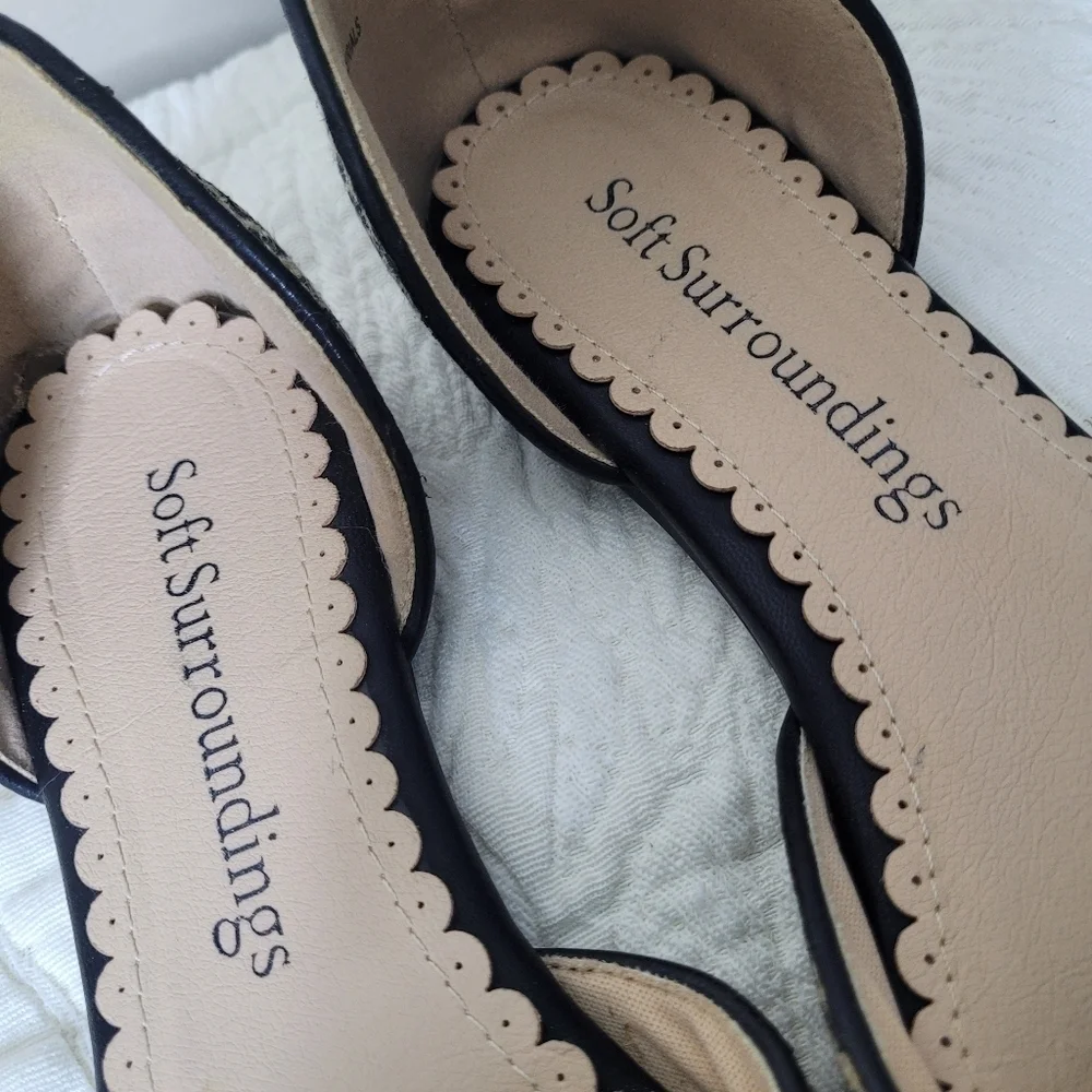 Soft Surroundings Raffia D'Orsay Flats Size 9